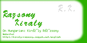 razsony kiraly business card